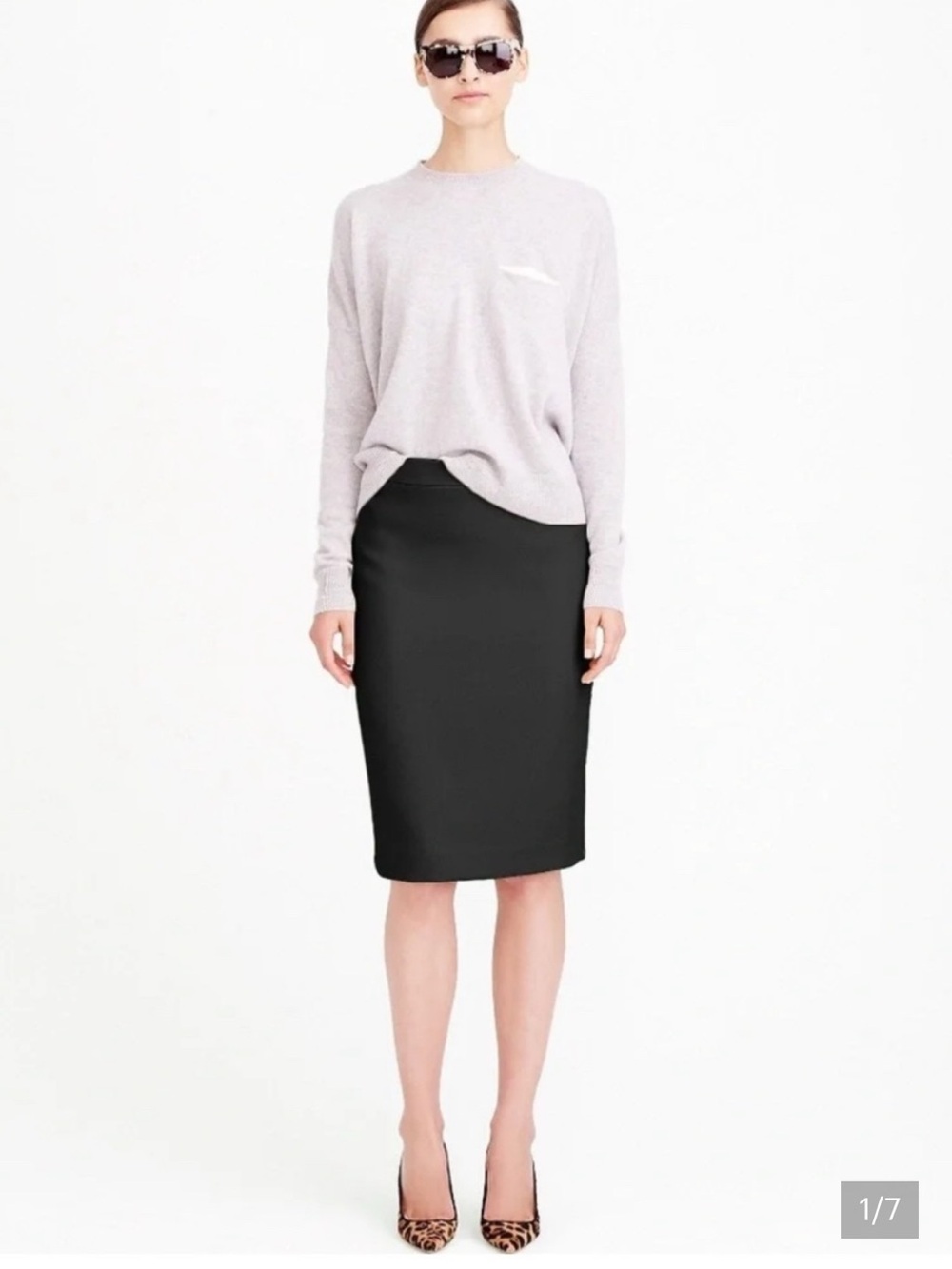 J. Crew Navy #2 Wool Pencil Skirt - never worn